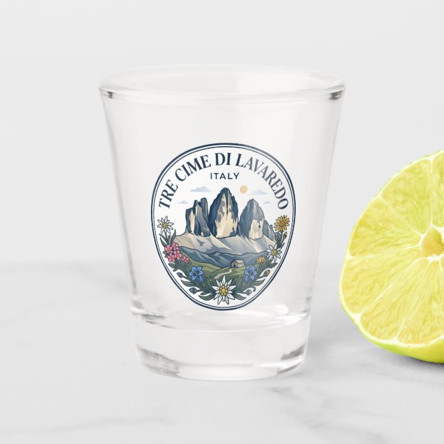Copo De Shot Três Pontas de Lavaredo Itália (Frente)