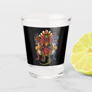 Copo De Shot TRexgiving T-Rex Feliz Dia de Ação de Graças Dinos