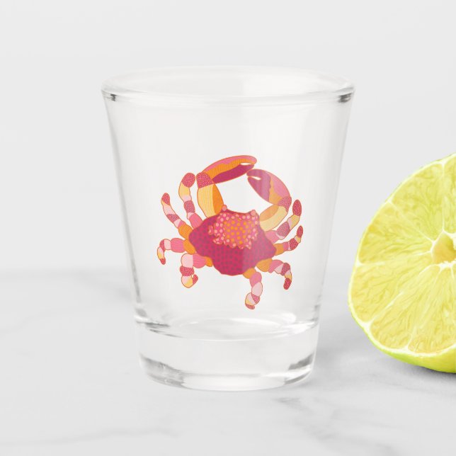 Copo De Shot Tribal Marking Crab Shot Glass (Frente)