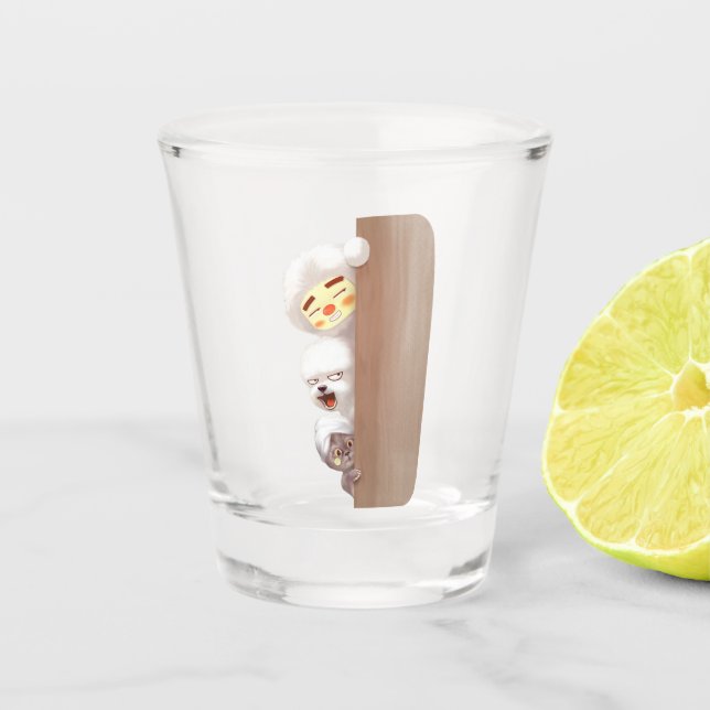 Copo De Shot Trio de Animais de Pequim (Frente)