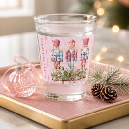 Copo De Shot Trio de quebra-nozes de Natal rosa