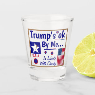 Copo De Shot Trumps OK por Mim! Trump 2020, vidro de tiro Chee