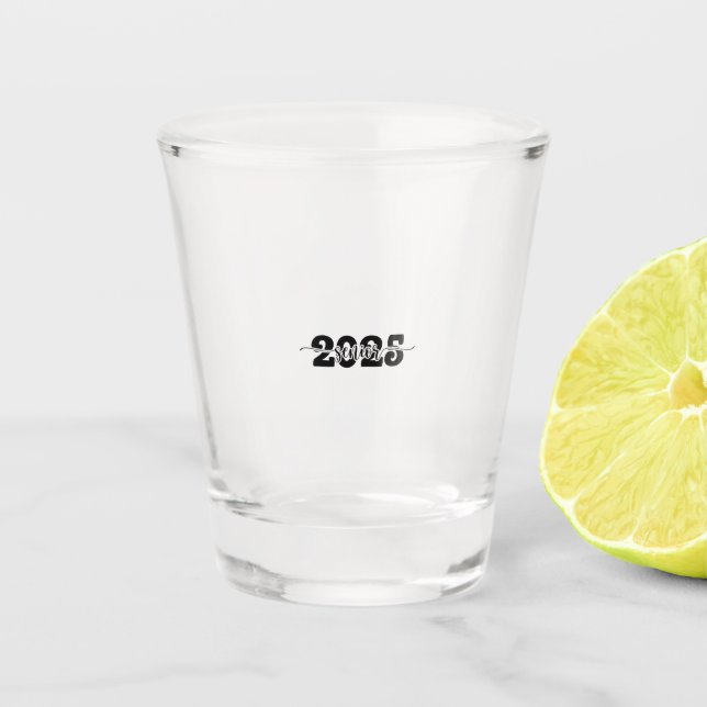 Copo De Shot Turma de Graduação de 2025 Escola de 2025  (Frente)