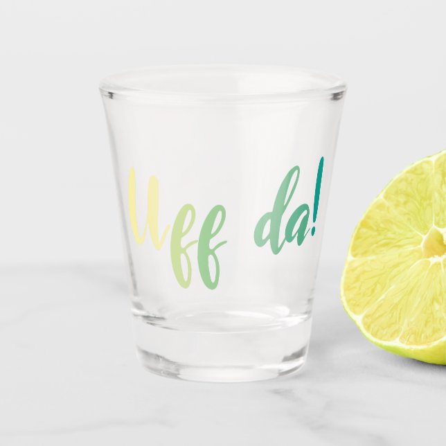 Copo De Shot Uff Da! Norueguês, Minnesota (Frente)