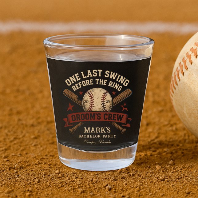 Copo De Shot Última Noite de Solteiro de Beisebol (Criador carregado)