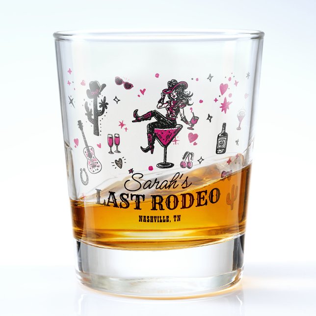 Copo De Shot Última Rodeo Cowgirl Diversão Nash Bash Bacheloret (Criador carregado)