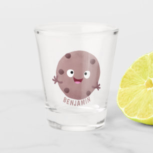 Copo De Shot Um desenho animado de biscoito de chocolate inteli