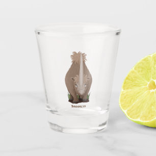 Copo De Shot Um desenho animado de Rinoceronte elasmotherium