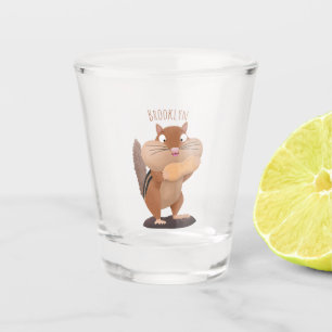 Copo De Shot Um desenho animado e engraçado