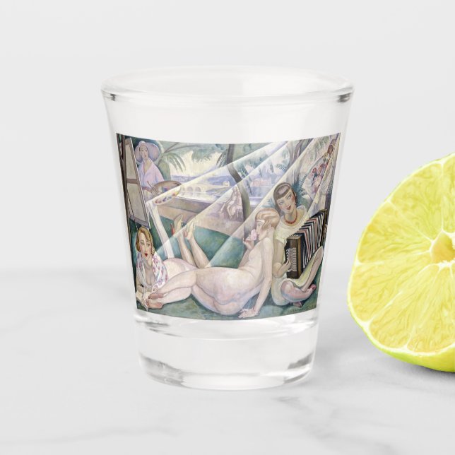 Copo De Shot Um Dia de Verão (Mulheres Bonitas no Sol) (Frente)