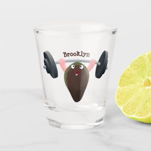 Copo De Shot Um mexilhão engraçado trabalhando na ilustração de