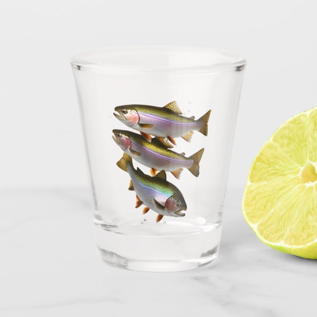 Copo De Shot Um Ponto de Truta (Frente)