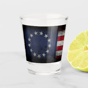 Copo De Shot UM TIRO DE LIBERDADE Vintage Betsy Ross American F