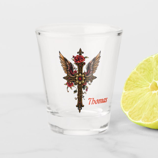 Copo De Shot Uma cruz elegante (Frente)