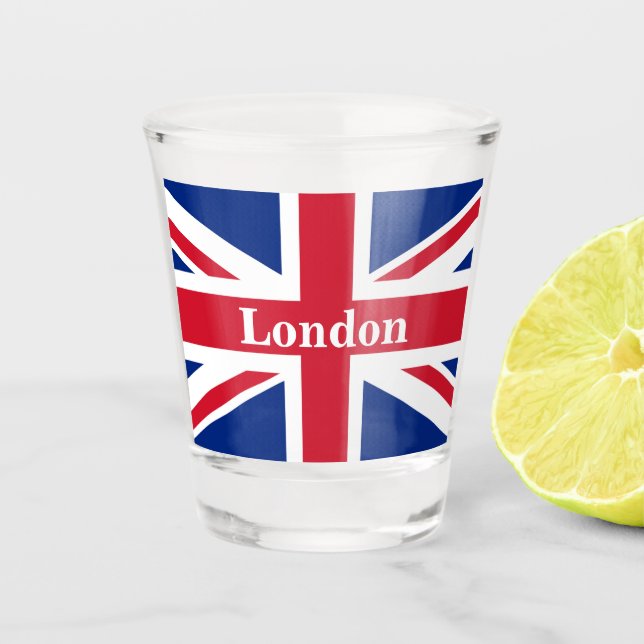 Copo De Shot Union Jack London ~ British Flag (Frente)