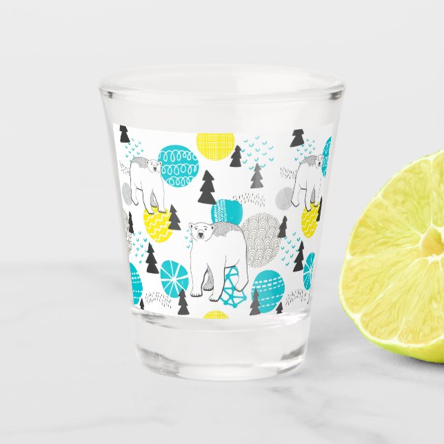 Copo De Shot Urso polar (Frente)