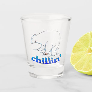 Copo De Shot Urso Polar - Esfriar Vidro