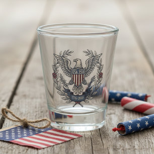 Copo De Shot USA 250 Águia Patriótica Motivo Patrimonial ID1299