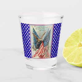 Copo De Shot USA Eagle Fourth of July Patriotic Flag