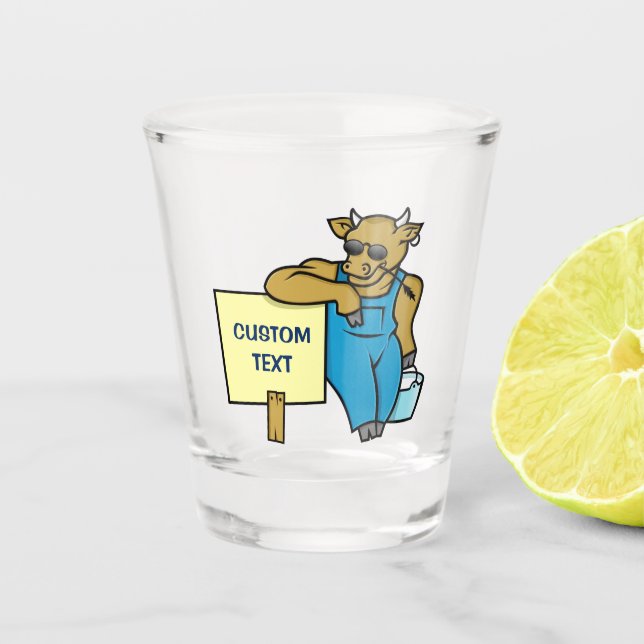 Copo De Shot Vaca com Sinal (Frente)