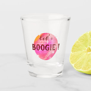 Copo De Shot Vamos Boogie! Esfera de Disco Rosa