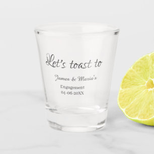 Copo De Shot Vamos brindar para o nome da festa de noivado data