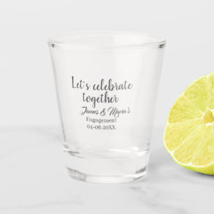Copo De Shot Vamos celebrar juntos festa de noivado nomedata 
