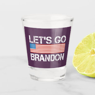 Copo De Shot Vamos Go Brandon American Flag Purple
