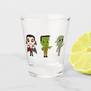 Copo De Shot Vampiro Chibi, monstro e múmia