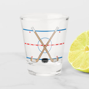 Copo De Shot Varas de hóquei em gelo do centro do diagrama da