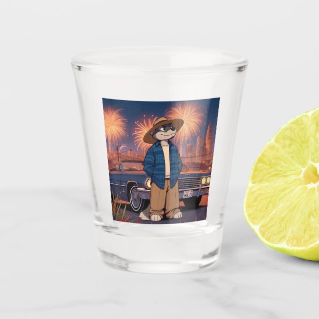 Copo De Shot Vato Lobo em 4 de julho    (Frente)