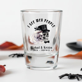 Copo De Shot Vejo Crânios de Pessoas Casadas Noivado de Hallowe