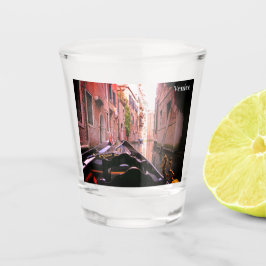 Copo De Shot Venice Gondola Ride Cartão-postal italiano de féri