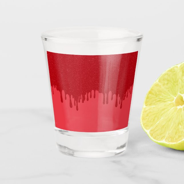 Copo de Shot Vermelho Tomate Personalizado com Efe (Frente)