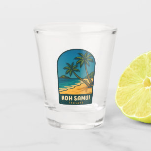 Copo De Shot Viagem Clássica Koh Samui Tailândia Praia Retrô