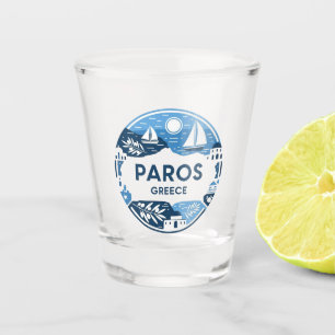 Copo De Shot Viagem da Ilha da Grécia Paros