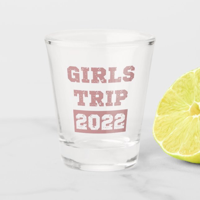 Copo De Shot Viagem de Meninas 2022 Fim de Semana de Férias (Frente)