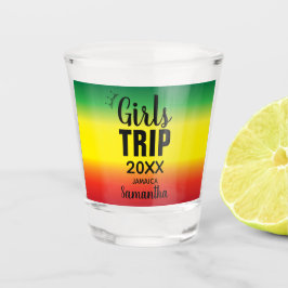 Copo De Shot Viagem de Meninas com Ano Coroa e Nome Verde Amare