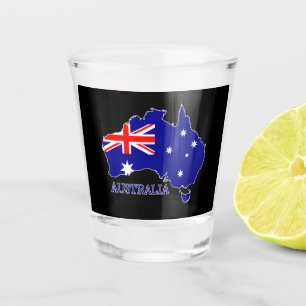 Copo De Shot Viagem do Mapa de Sinalizador Australiano