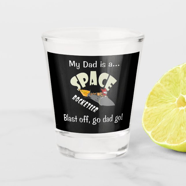 Copo De Shot Viagem espacial de um foguetão (Frente)
