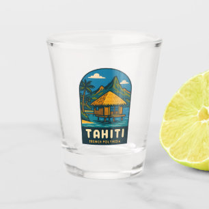 Copo De Shot Viagem Retro Vintage Tahiti Polinésia Francesa Pra