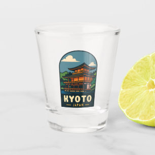 Copo De Shot Viagens vintage Kyoto Japão - Panorama Retrocêntri