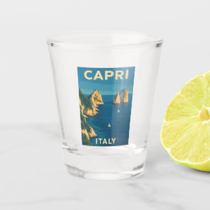 Copo De Shot Viagens vintage Retroativa Capri Itália Linha Cost