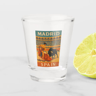 Copo De Shot Viagens vintage Retroativa da Espanha de Madrid