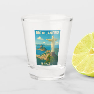Copo De Shot Viagens vintage Rio de Janeiro Brasil Cena