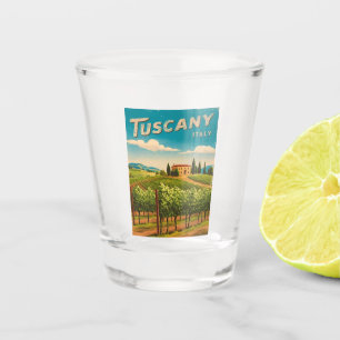 Copo De Shot Viagens vintage Toscana Itália Retrocêntrica