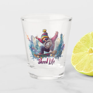 Copo De Shot Vida Partilhada - Gnomo Legal do Skateboard