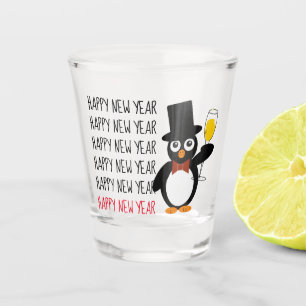 Copo De Shot Vidro Atirado De Ano Novo