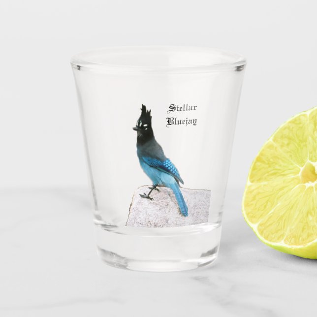 Copo De Shot Vidro azul-jay estelar (Frente)