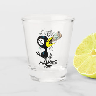 Copo De Shot Vidro Bebida Crow Dook Shot
